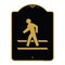 Signmission Designer Series-Pedestrian Crossing, Black & Gold Heavy-Gauge Aluminum, 24" x 18", BG-1824-9796 A-DES-BG-1824-9796 - alternate 1